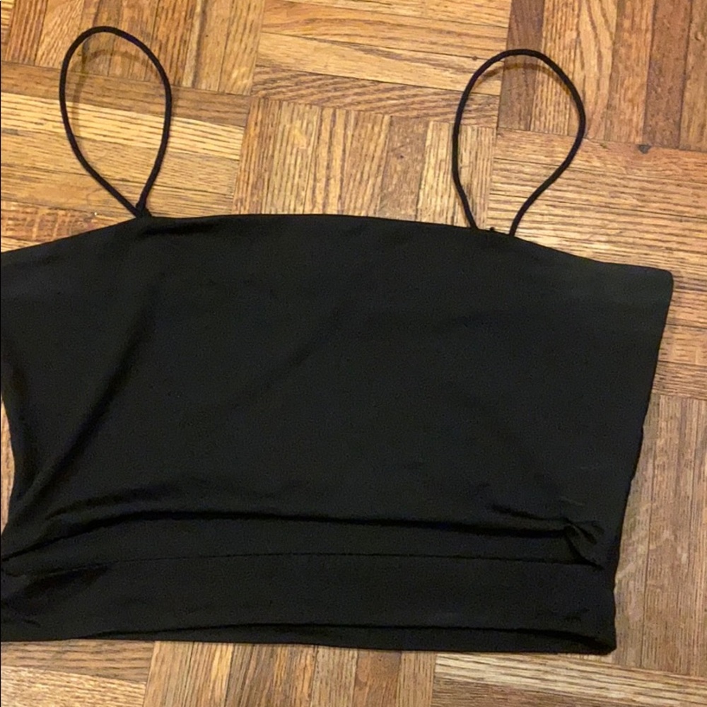 A black sexy crop top